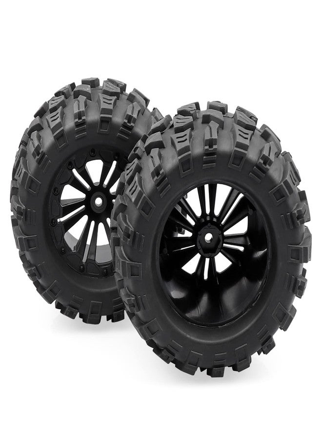 Aimrock 4pcs Pre-Glued 12mm Hex 2.8'' RC Wheels and Tires OD 5'' with Wrench for 1/10 Traxxas Hoss Stampede Rustler HSP Redcat Volcano RC Monster Truck Tires Wheels Off-Road RC Car - Image 4